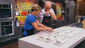 Megan & Andy plating - My Kitchen Rules 2012